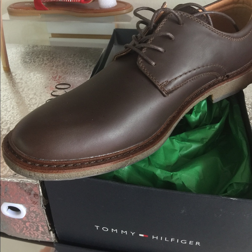 Tommy Hilfiger Dark Brown Leather Men's