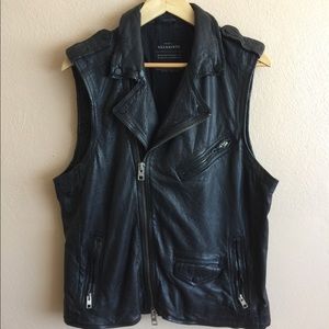 All Saints leather vest