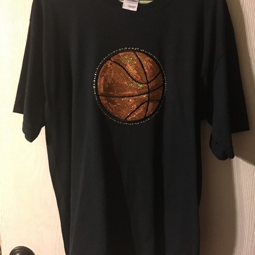 Women Basketball tShirt (sequin design)