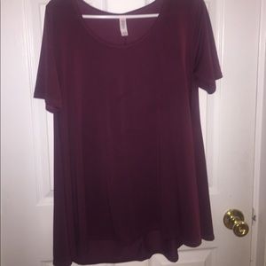 S LuLaRoe Perfect T in Burguny/Wine EUC
