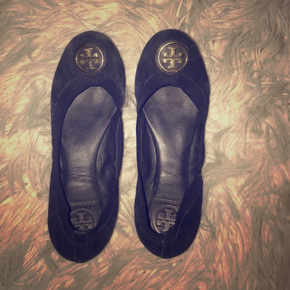 Navy blue Tory Burch slides!