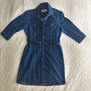 Button-up Denim Dress