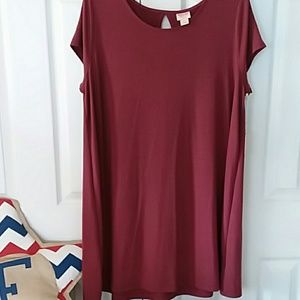 Cute Burgundy Swing Dress XXL, NWT