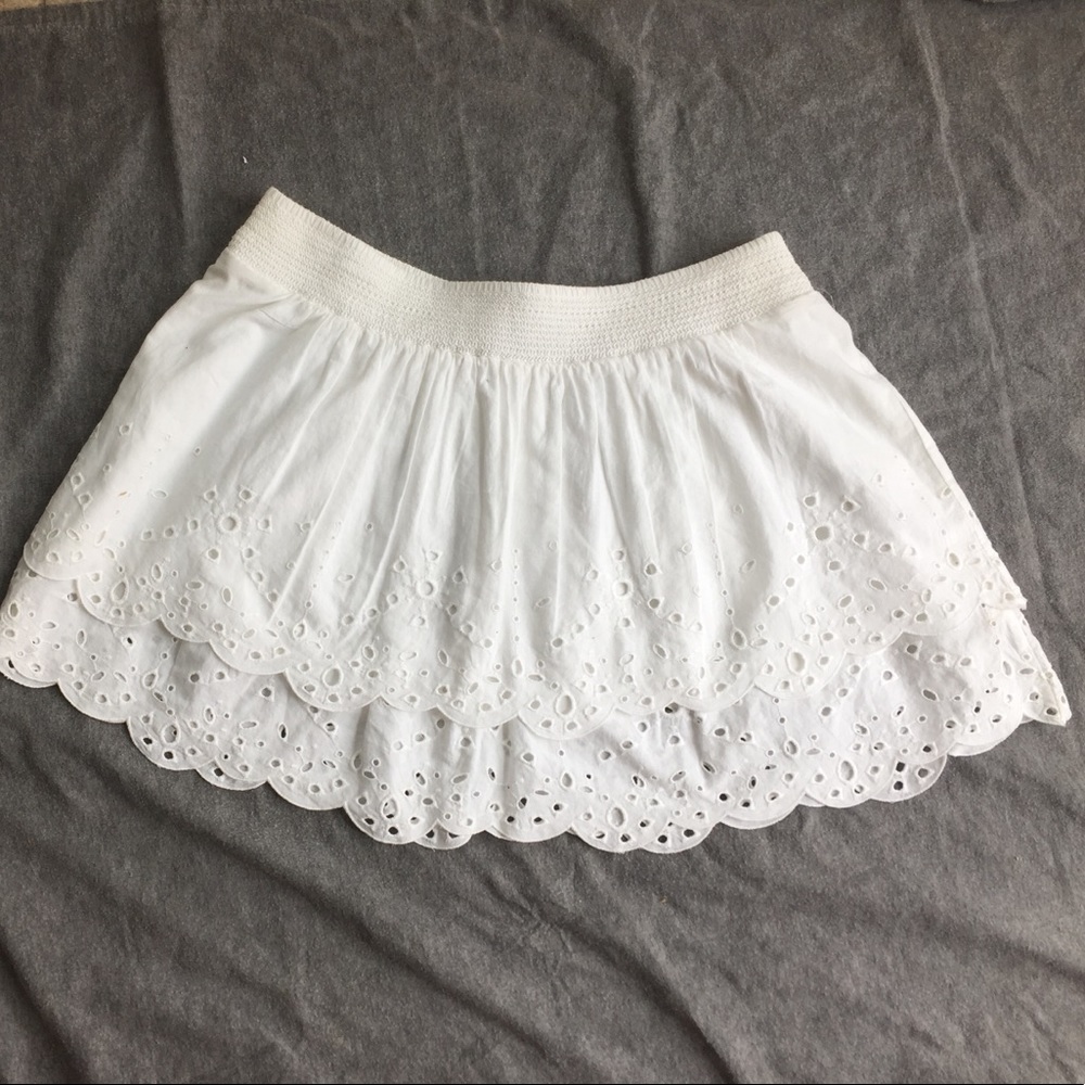 White Eyelet Skirt NWT