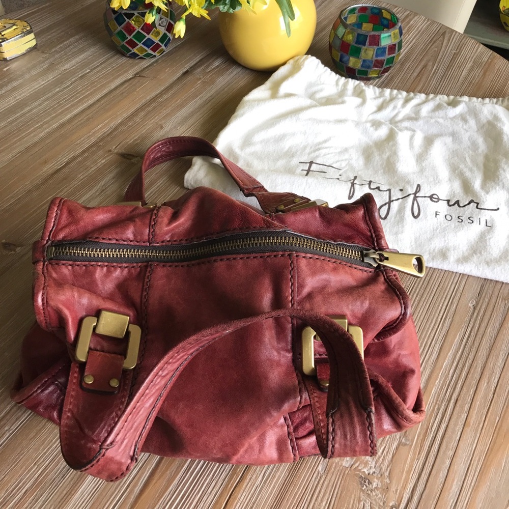Authentic fifty four Fossil Burgundy leather purse