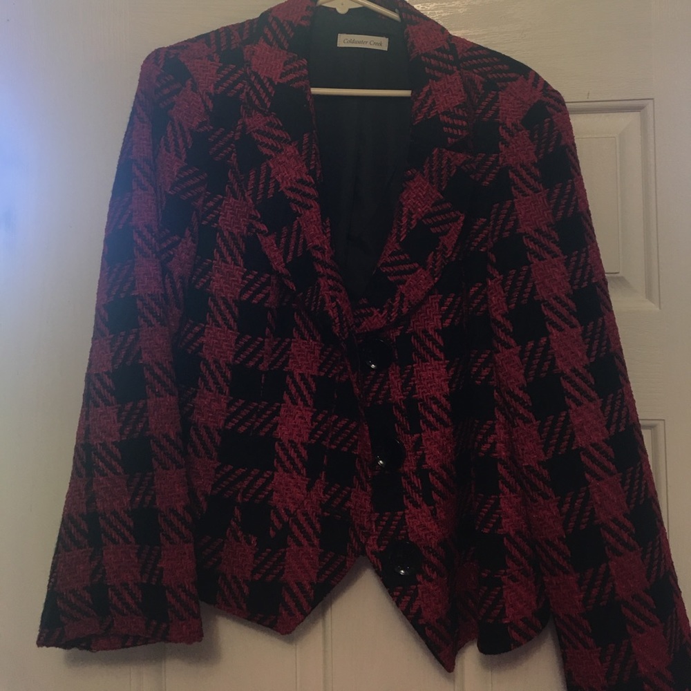 Red and black jacket