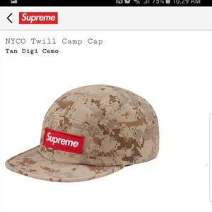 SOLD - SUPREME twill camp Cap, Tan