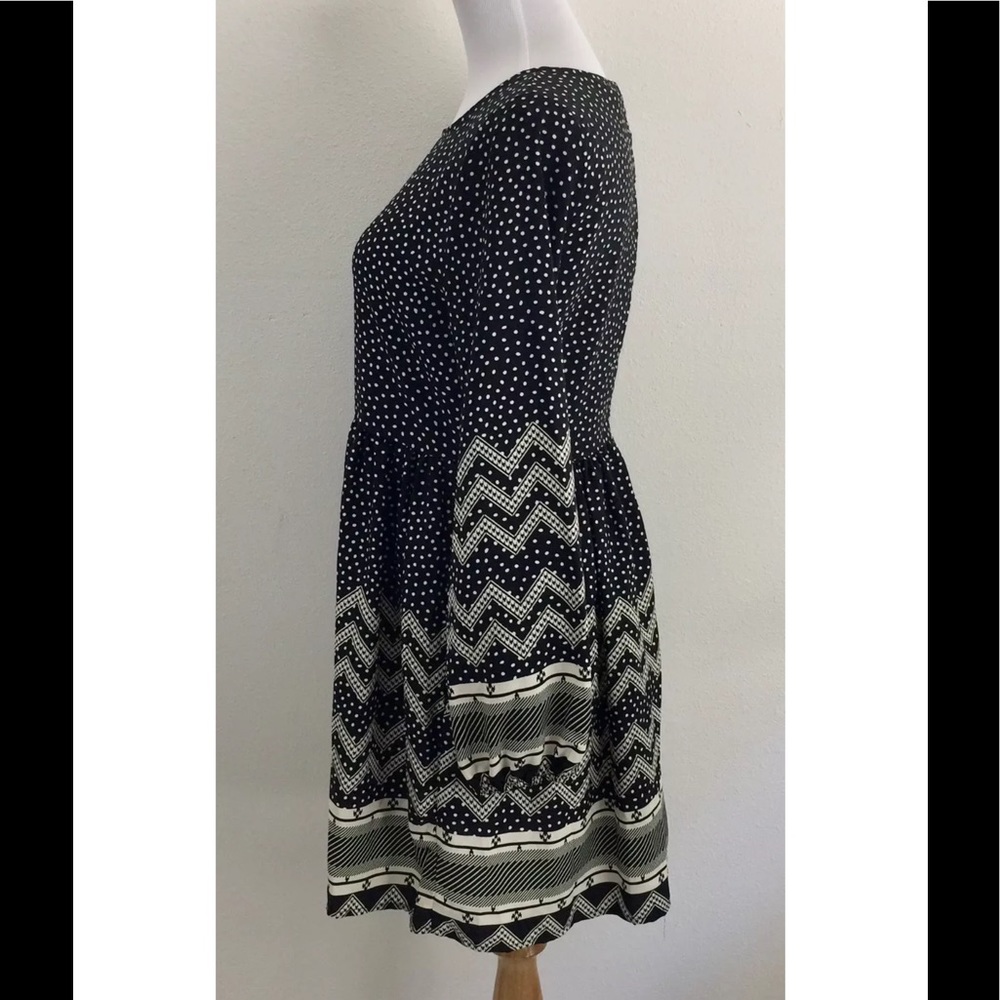 Francesca's Birdcage Dress Polka Dot Blue Cream - Picture 4 of 7