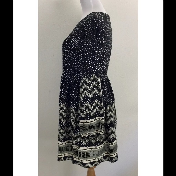 Francesca's Birdcage Dress Polka Dot Blue Cream - Picture 4 of 7