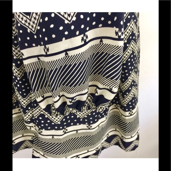 Francesca's Birdcage Dress Polka Dot Blue Cream - Picture 5 of 7