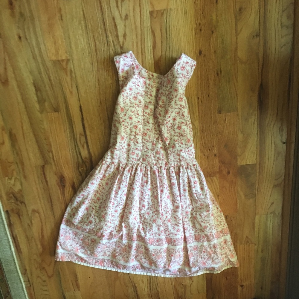 Pink and white floral dress