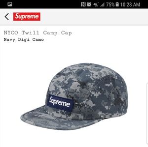 SUPREME twill camp Cap, Navy