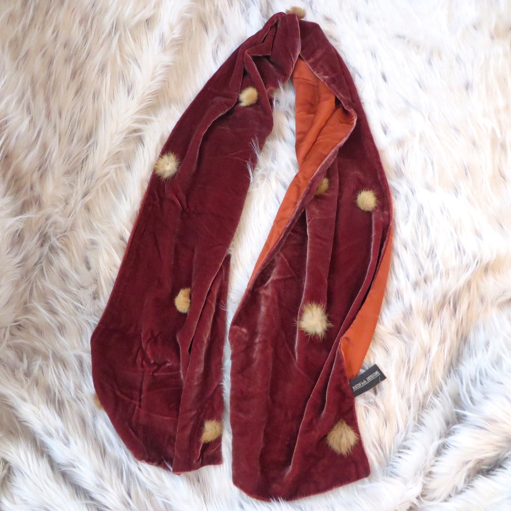 Rabbit Fur Silk Scarf