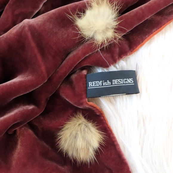 Rabbit Fur Silk Scarf - Picture 6 of 7