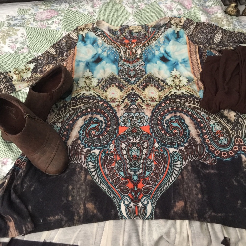 3X ONE WORLD HI/LOW ONE WORLD BEAUTIFUL TOP EUC