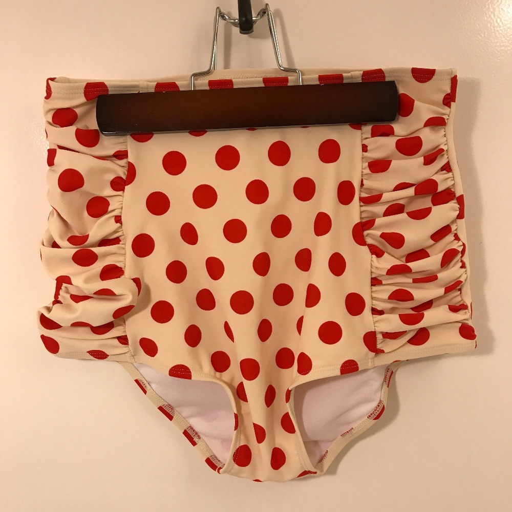 Vintage High Waist Bikini Bottom Size Medium
