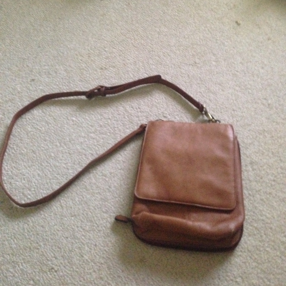 Brown Leather Cross Body Bag