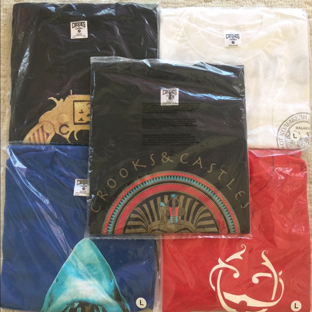 Brand new authentic Crooks & Castles T shirts