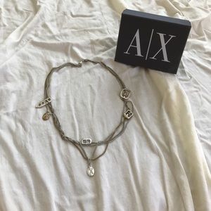 A/X Armani Exchange buckle detailed necklace
