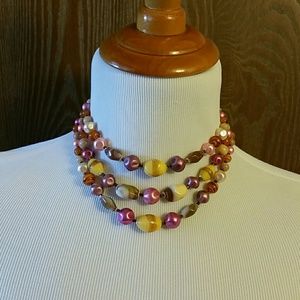 Vintage 3 Strand Necklace