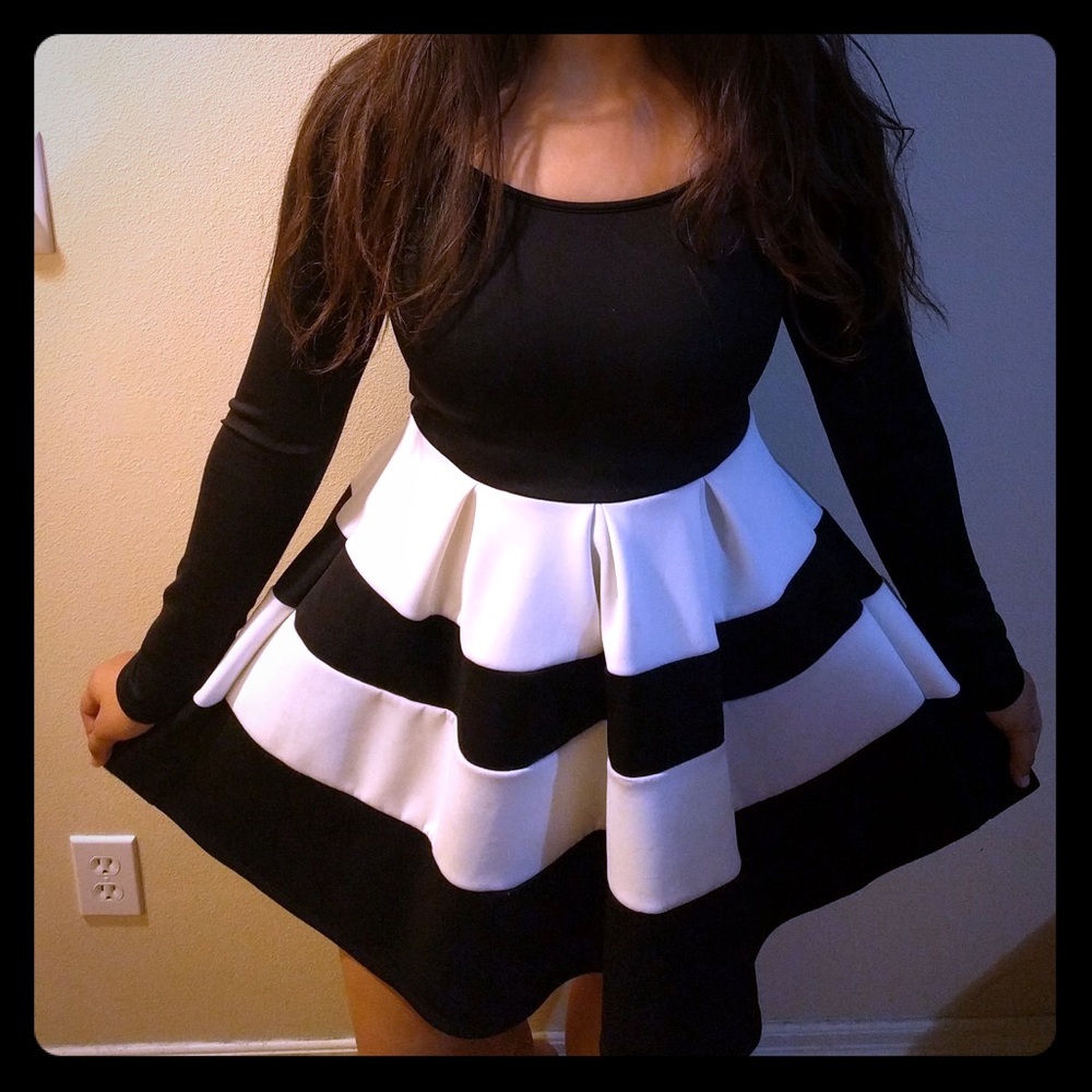 Vintage Black & White Dress