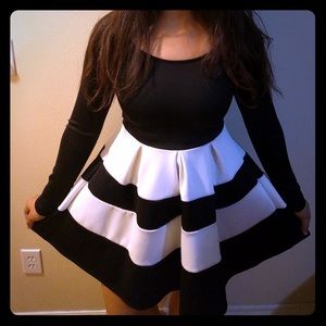 Vintage Black & White Dress