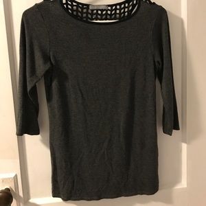 Grey Quarter Sleeve Shirt