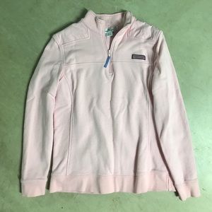 Women's small light pink Vineyard Vines half zip