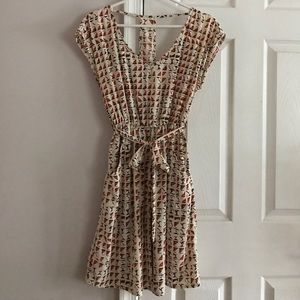 V-Neck Cut Out Back Dress