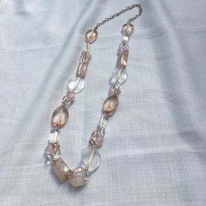 Loft pink "chandelier crystals" necklace