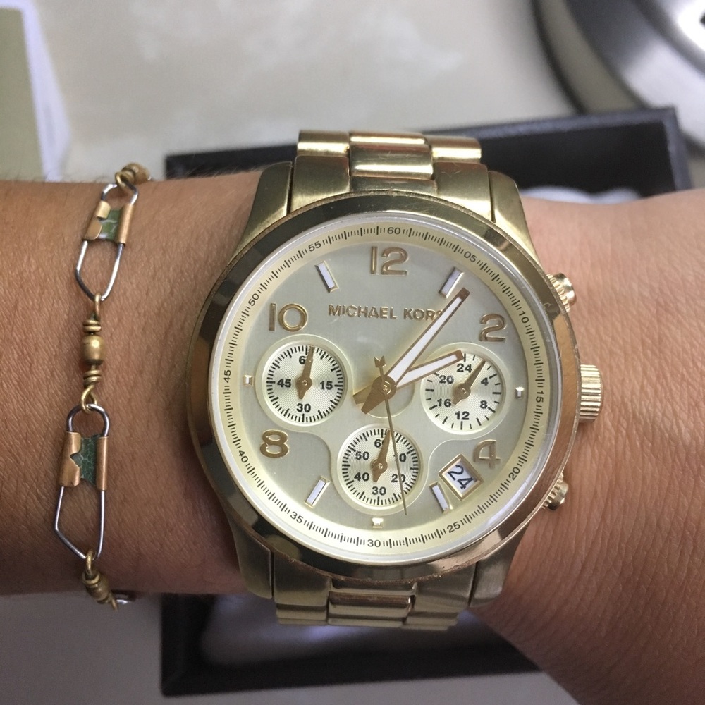 Michael Kors Gold-Tone Chronograph Watch