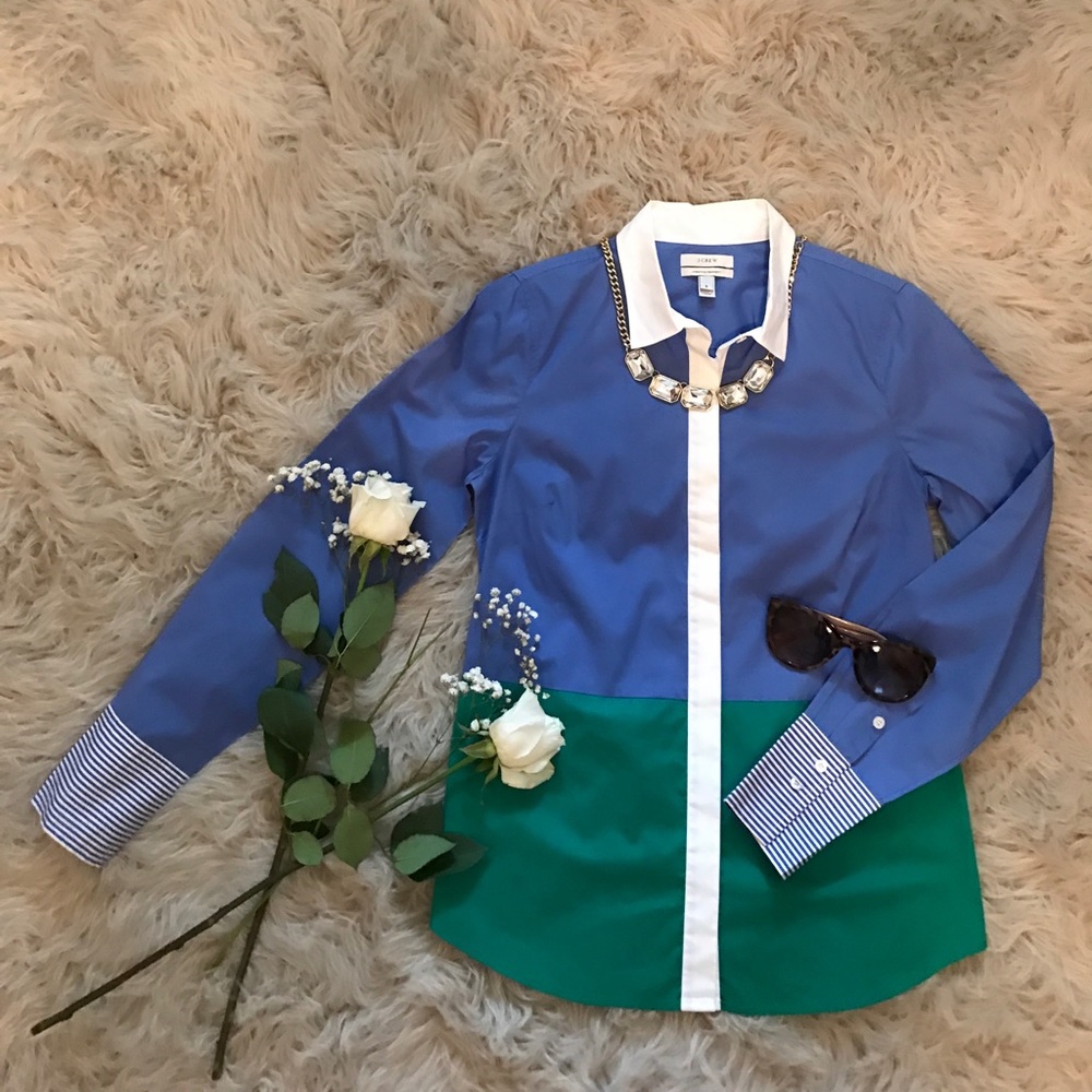 J. Crew Two-toned button-up