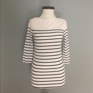 Ann Taylor Navy Striped Tee