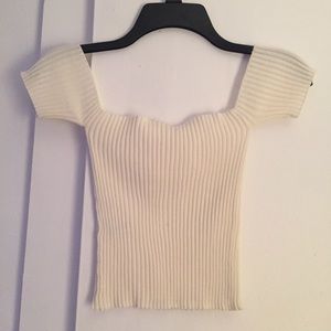 White Off the Shoulder Crop Top