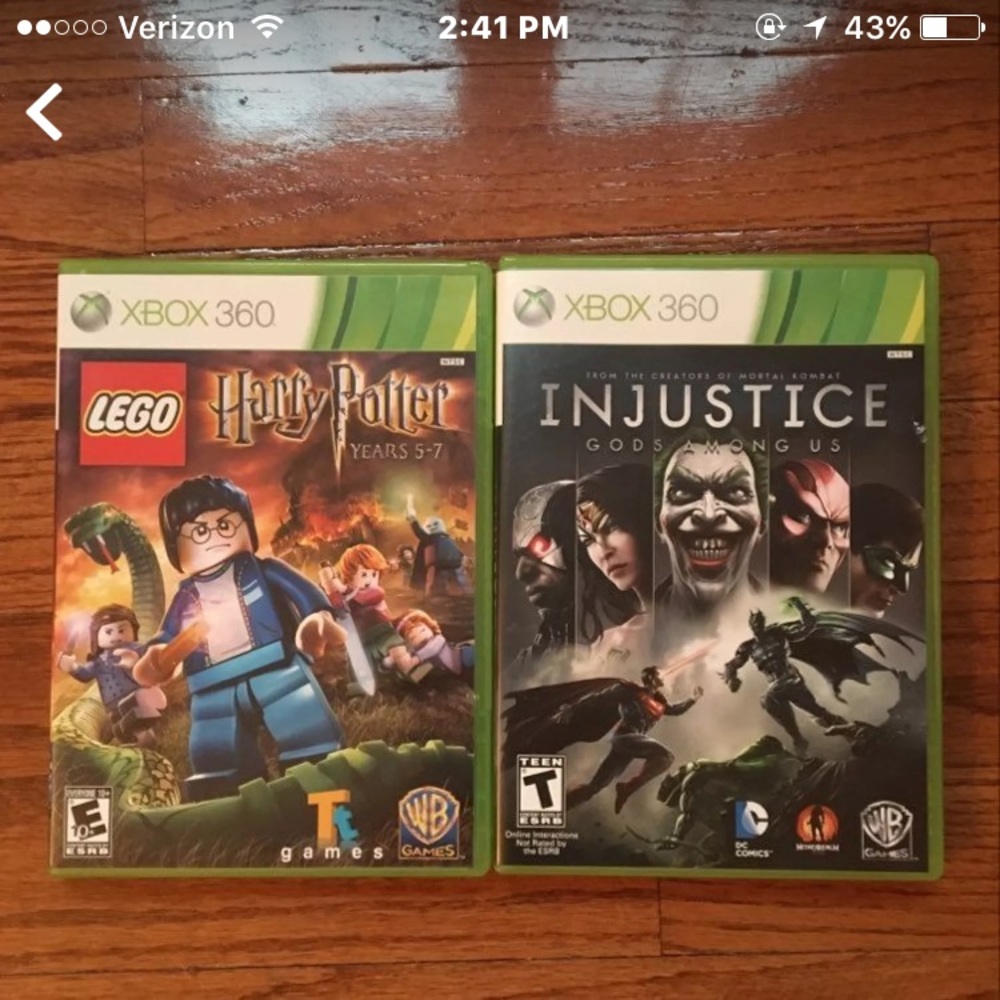 Xbox 360 Injustice and Lego Harry Potter