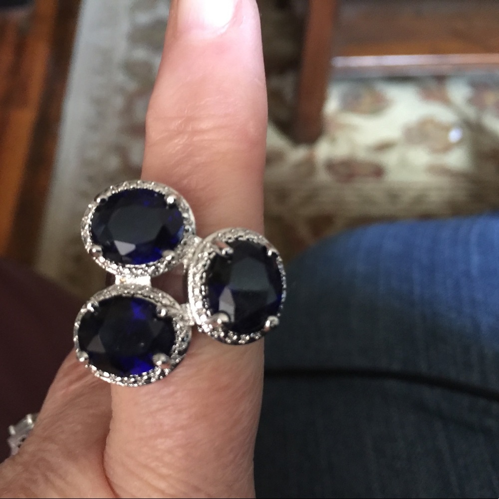 SS 925 Blue Sapphire Ring