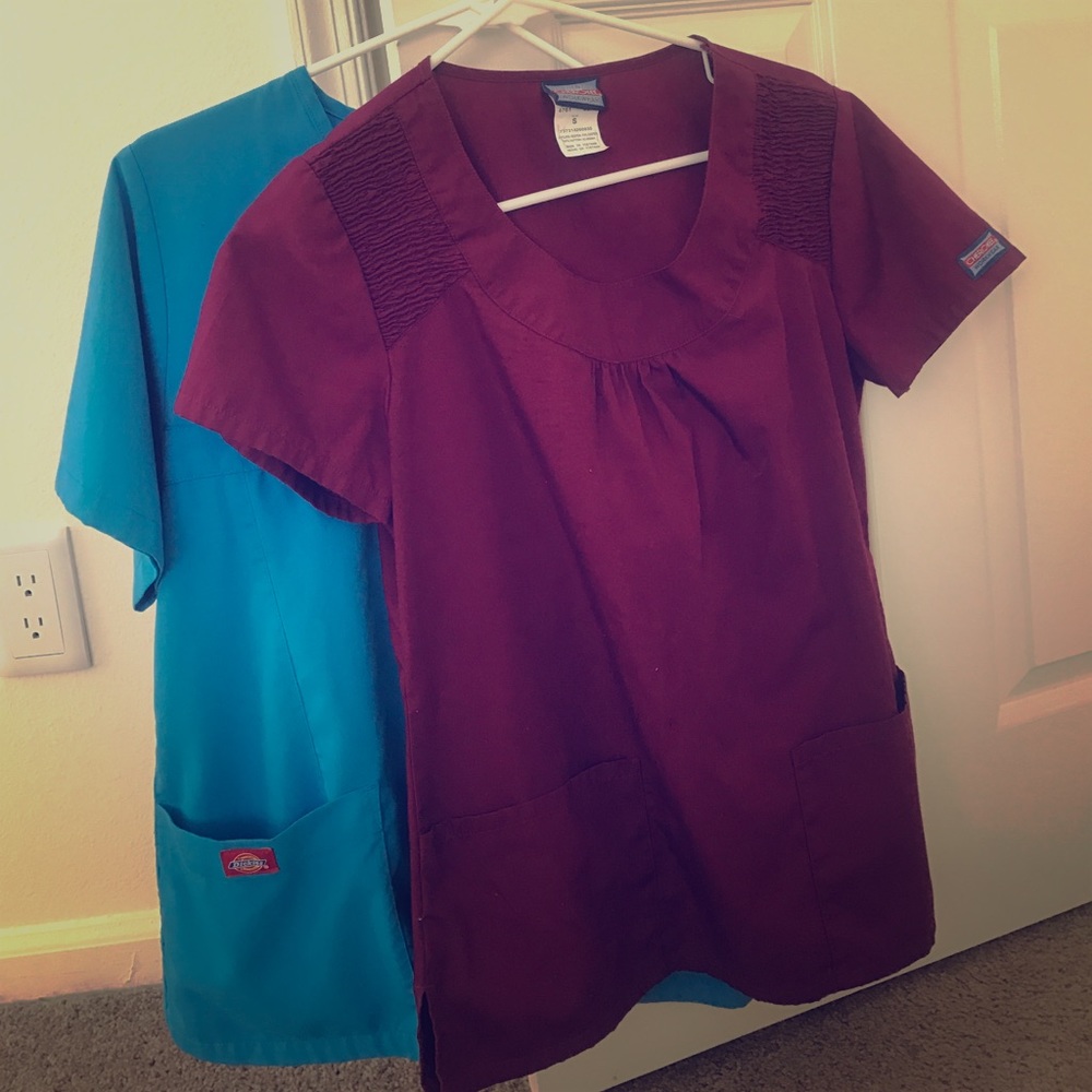 Cherokee and Dickies Scrub tops! $8 for both.