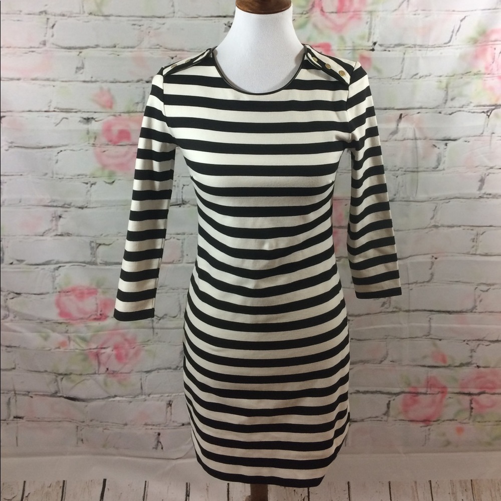 Juicy Couture Black and white striped dress