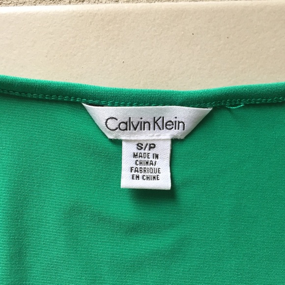 Calvin Klein Kelly Green Sleeveless Midi Dress Sm - Picture 4 of 8