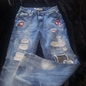 Distressed boy jeans