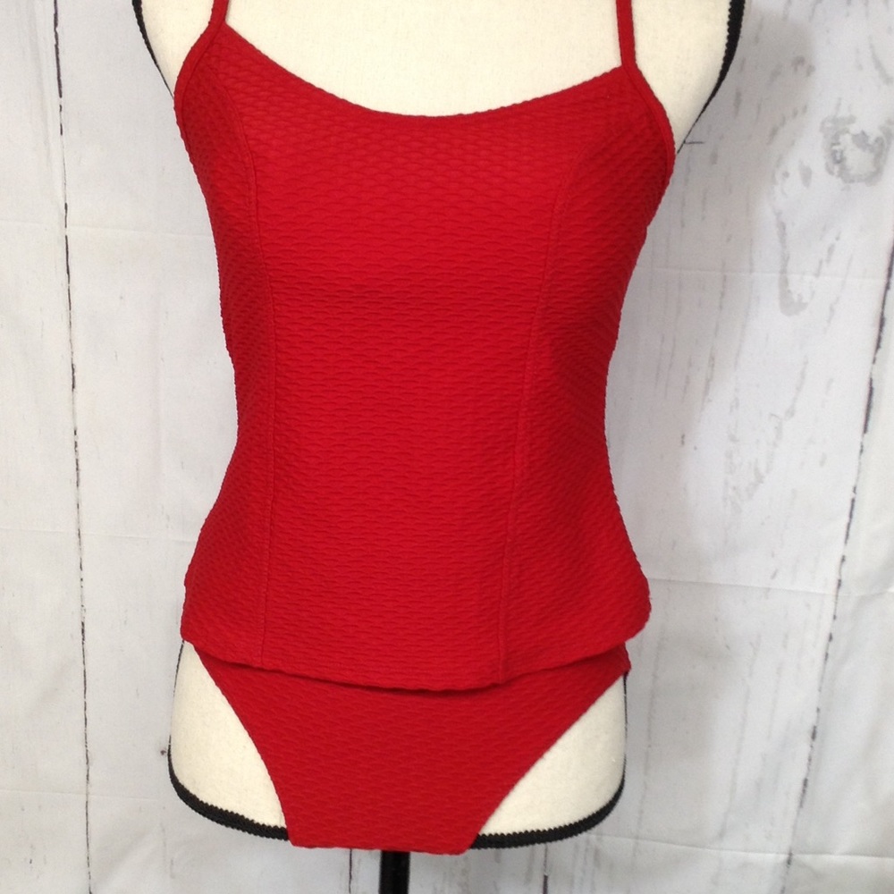 BODY I.D. Two -Piece Red Swimwear
