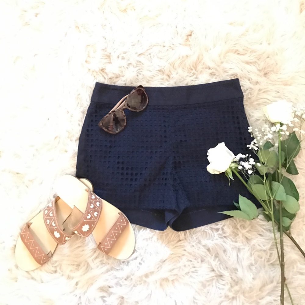 J. Crew navy textured shorts