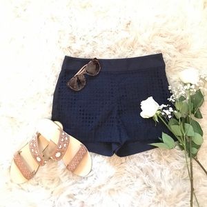 J. Crew navy textured shorts