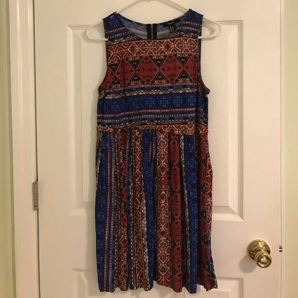 Forever 21 Blue and red dress size small like New