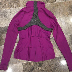 Lululemon Yogi Dance Ruffle Back Jacket Purple