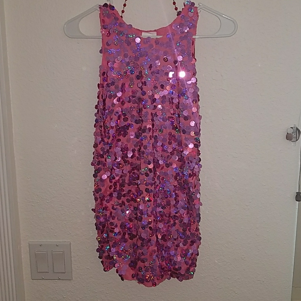 Sequin shirt dress