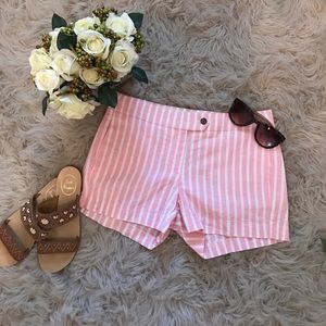 J. Crew Pink and White striped shorts