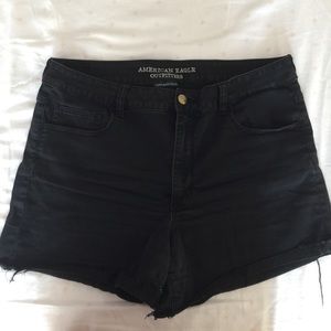 Black Jean Shorts