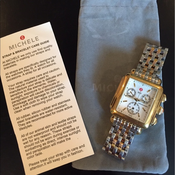 Michele Accessories - Michele two tone deco watch