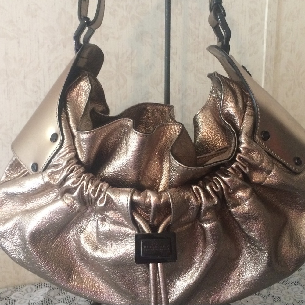 Burberry Farrar Leather Hobo Bag